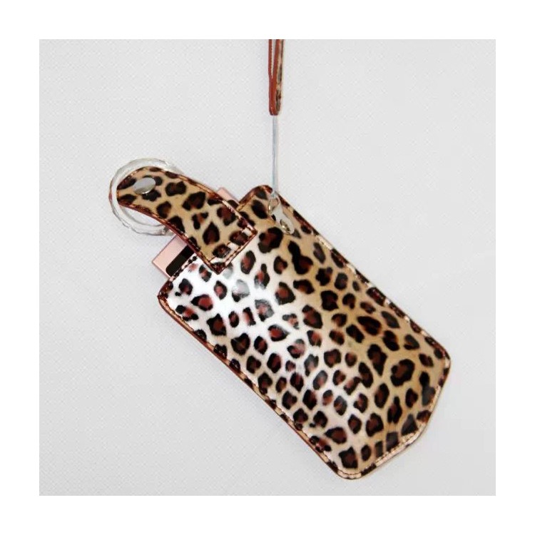Vertical Leopard Texture PU Leather Camera Case for Sony KW1, Casio TR550/500/350/350s/600 - Brown-2