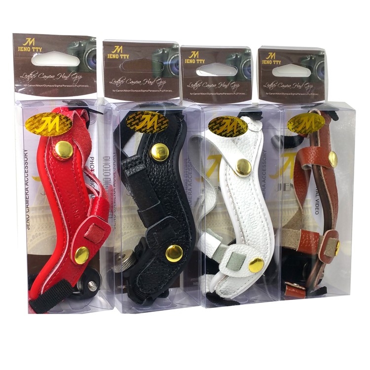 Genuine Leather Camera Wrist Strap for DSLR or SLR Camera - Black-4
