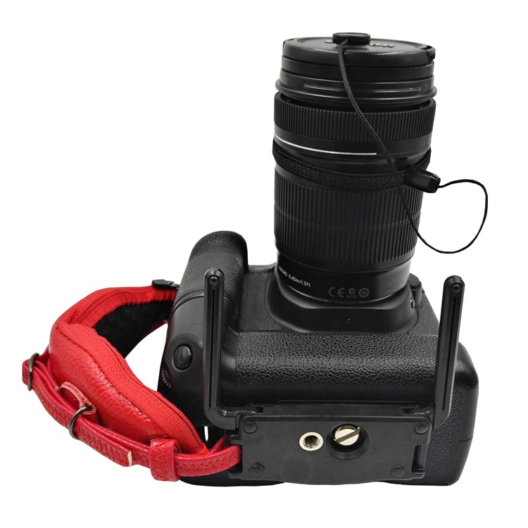 JM-KM-16N Genuine Leather Wrist Strap Grip with Eye Shade for DSLR SLR Cameras - Red-2