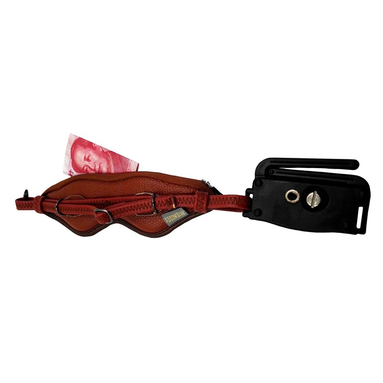 JM-KM-16N Genuine Leather Hand Grip Lanyard for DSLR SLR Cameras with Eye Shade - Brown-5