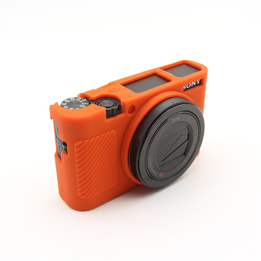 Soft Silicone Protective Shell for Sony RX100 III / IV/ IIV - Orange-1