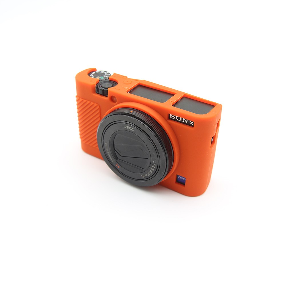 Soft Silicone Protective Shell for Sony RX100 III / IV/ IIV - Orange-2