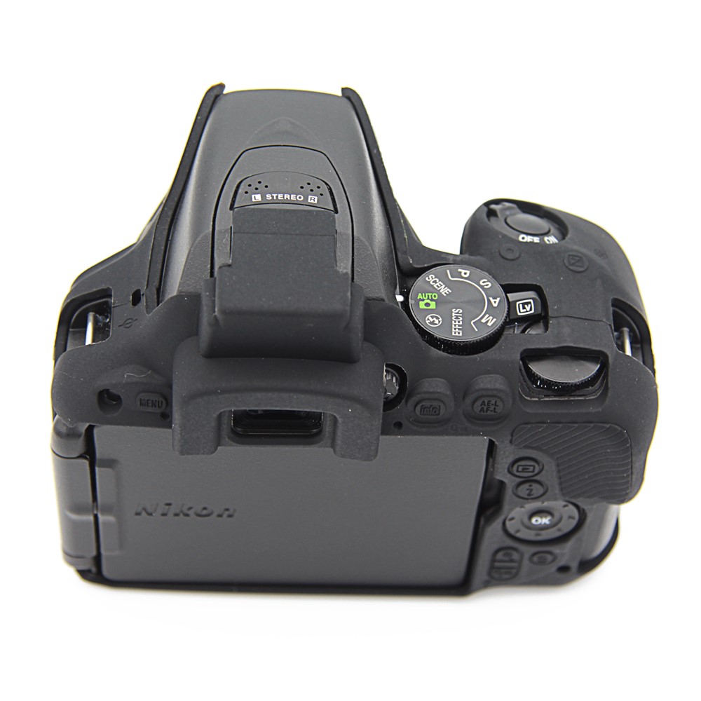 For Nikon D5500 D5600 Cameras Soft Silicone Protective Skin Shell Case - Black-6