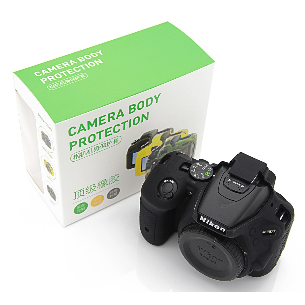 For Nikon D5500 D5600 Cameras Soft Silicone Protective Skin Shell Case - Black-8