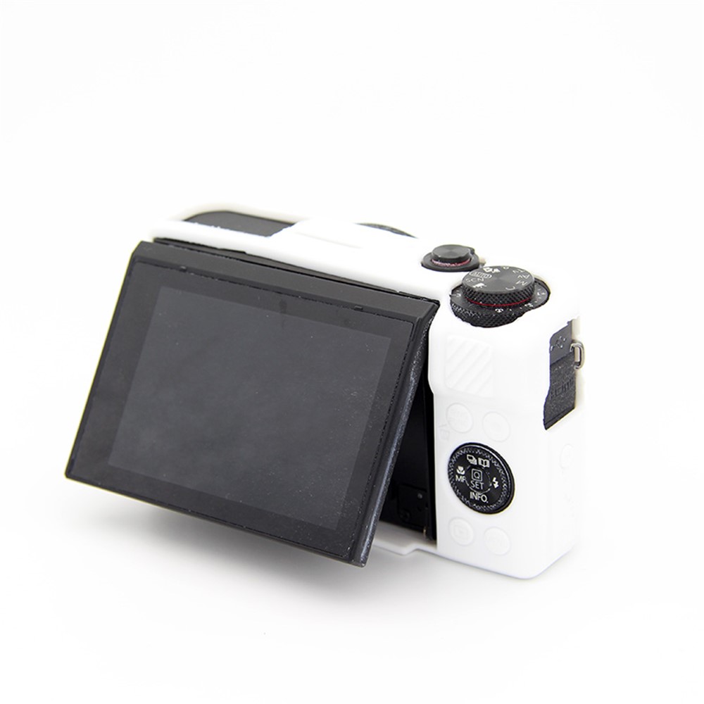 Soft Silicone Protective Cover for Canon G7X Mark II - White-8