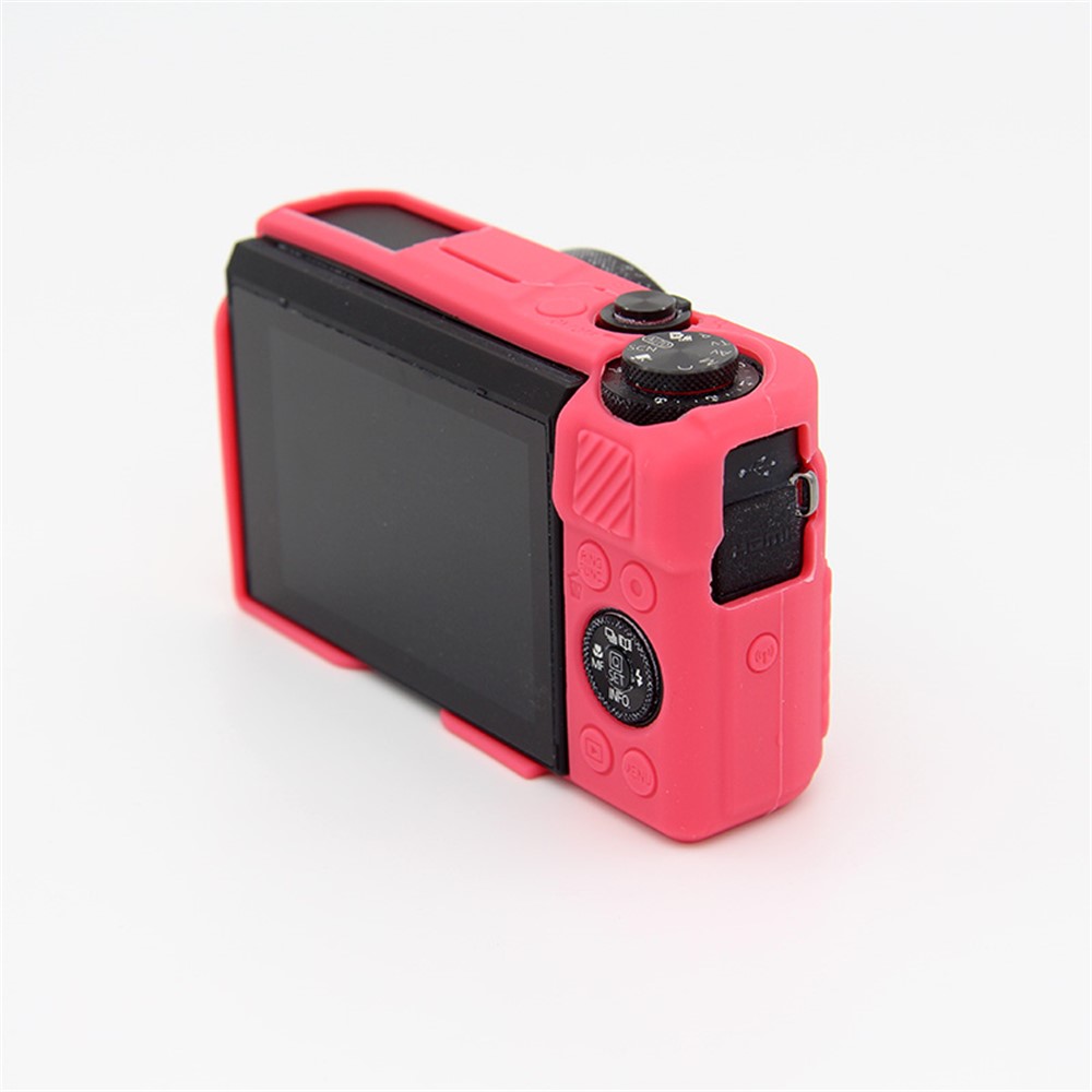 Shell Protetor De Silicone Macio Para Canon G7X Mark II - Vermelho