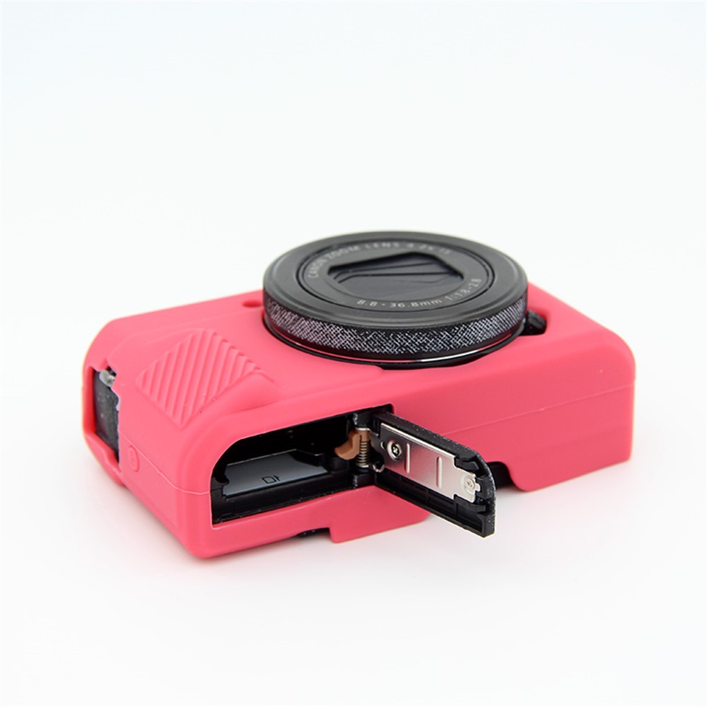 Shell Protetor De Silicone Macio Para Canon G7X Mark II - Vermelho