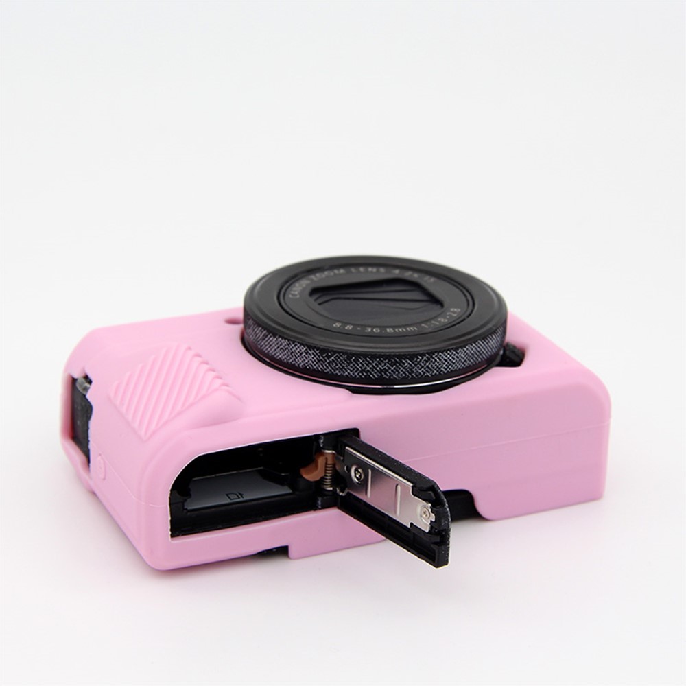 Soft Silicone Protective Camera Case for Canon G7X Mark II - Pink-5