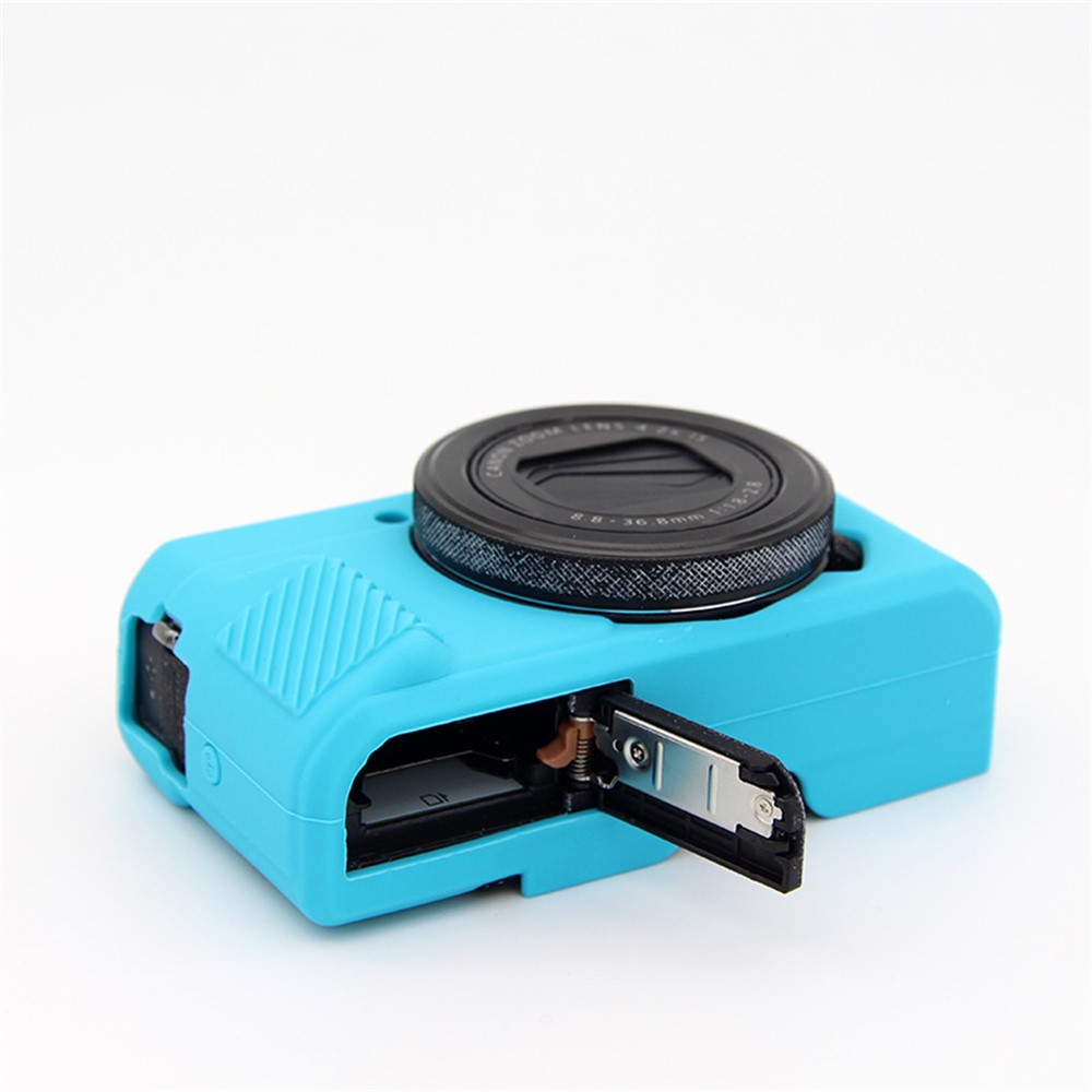 Flexible Silicone Protective Case Cover for Canon G7X Mark II - Blue-5