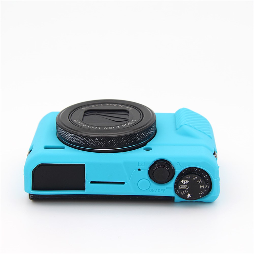 Flexible Silicone Protective Case Cover for Canon G7X Mark II - Blue-6