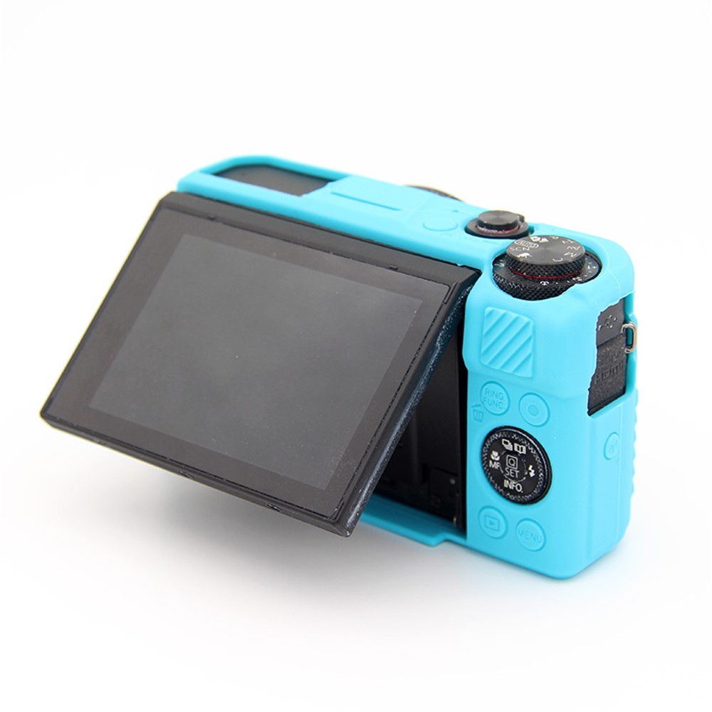 Flexible Silicone Protective Case Cover for Canon G7X Mark II - Blue-7