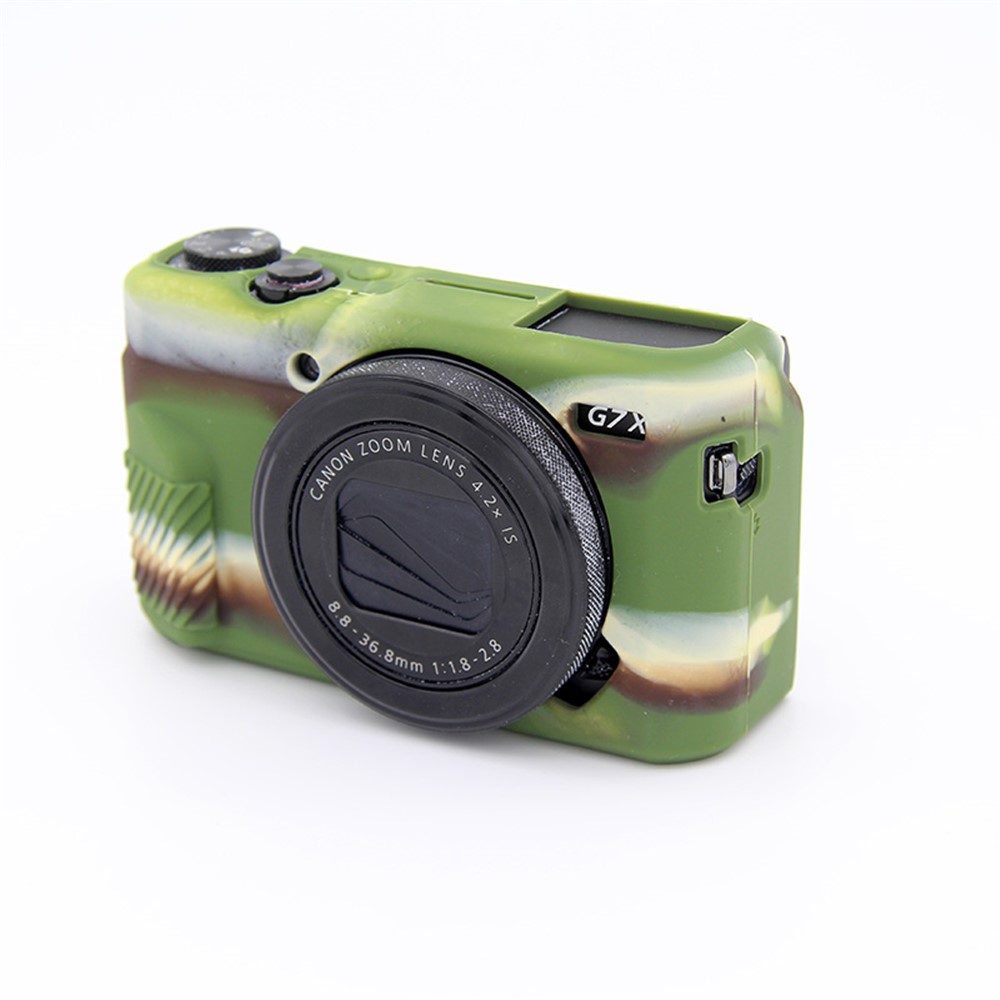 Soft Silicone Protective Housing Case for Canon G7X Mark II - Camouflage-2