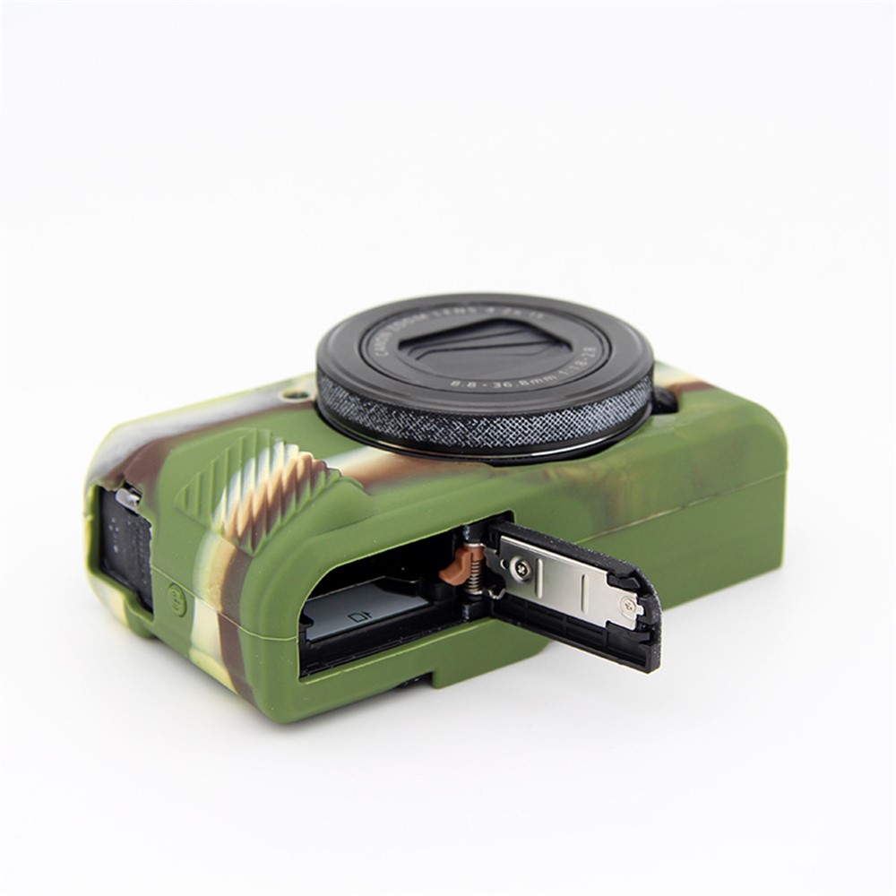 Soft Silicone Protective Housing Case for Canon G7X Mark II - Camouflage-5