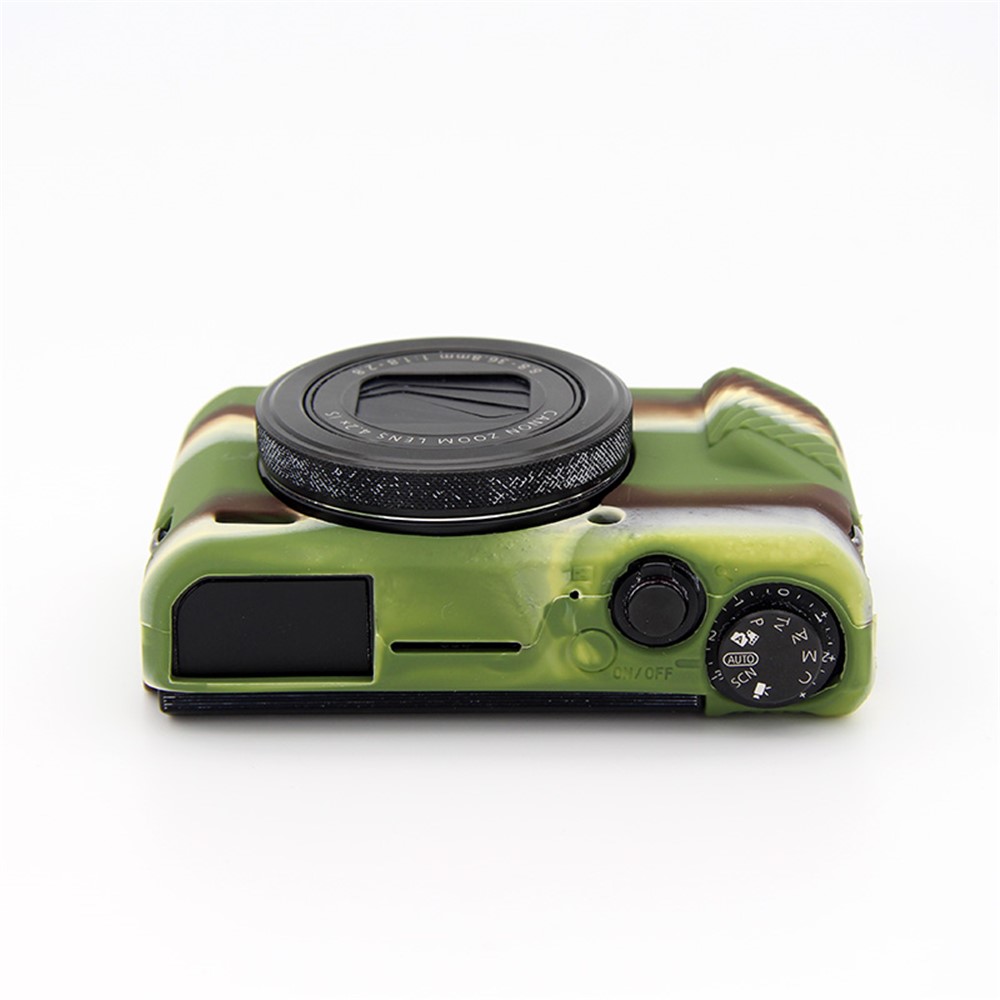 Soft Silicone Protective Housing Case for Canon G7X Mark II - Camouflage-6