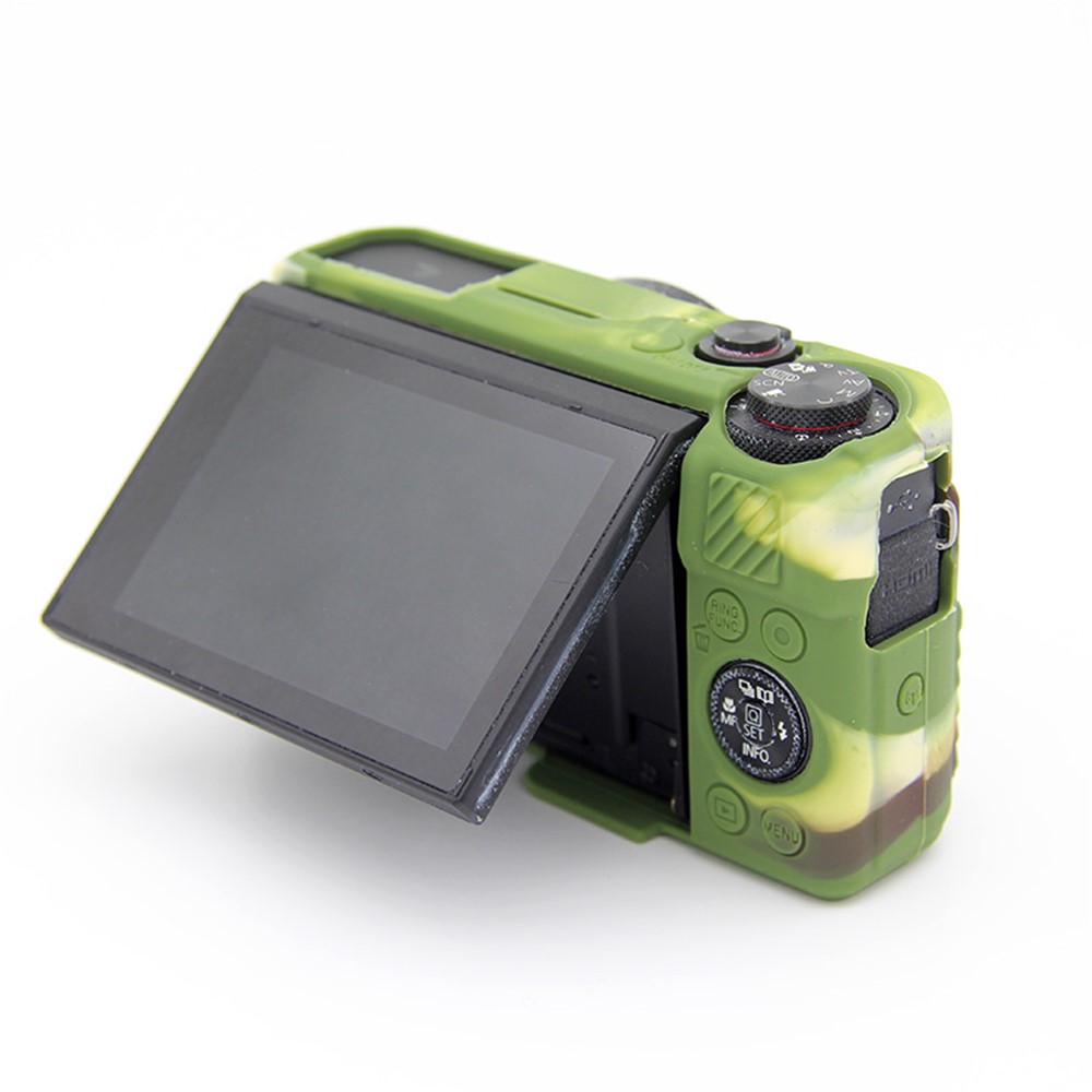 Soft Silicone Protective Housing Case for Canon G7X Mark II - Camouflage-7