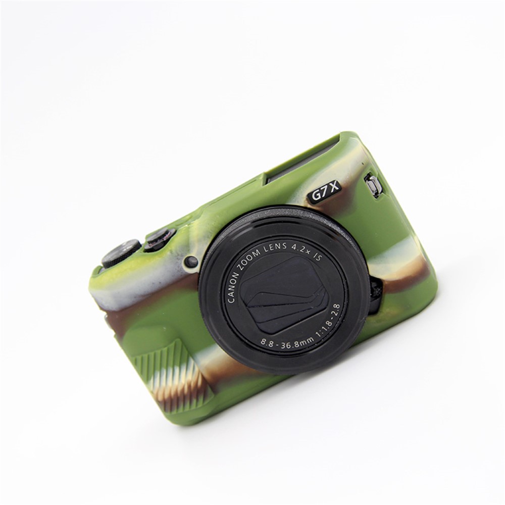 Soft Silicone Protective Housing Case for Canon G7X Mark II - Camouflage-8