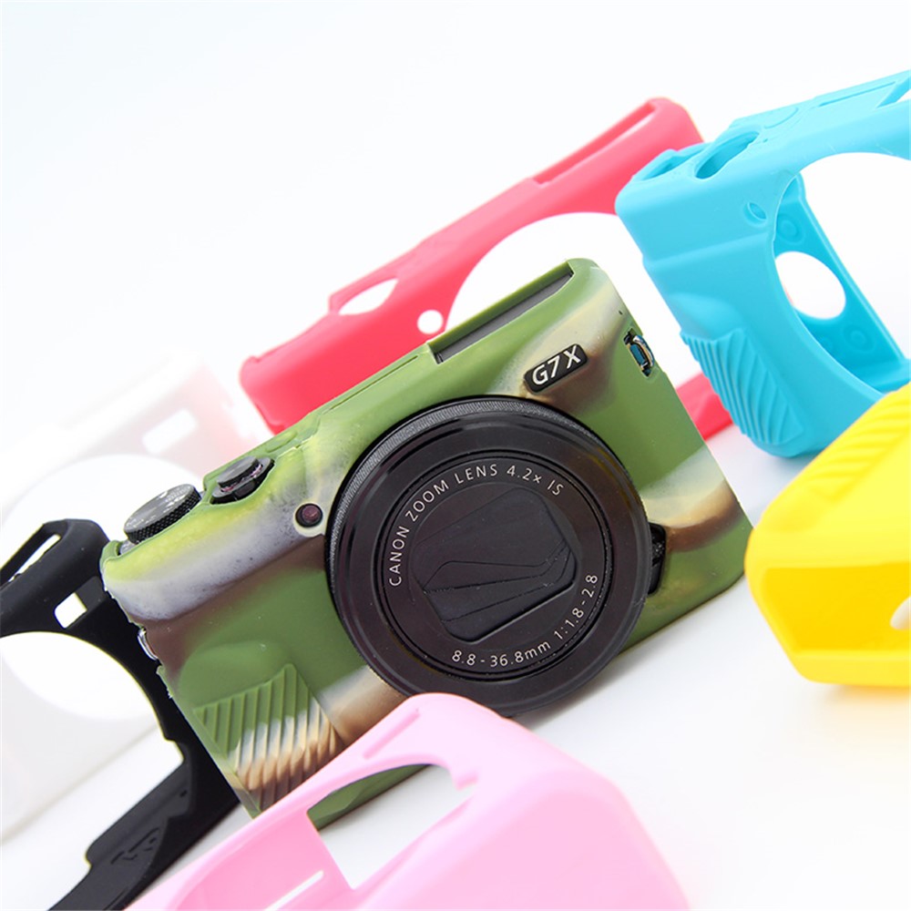 Soft Silicone Protective Housing Case for Canon G7X Mark II - Camouflage-9