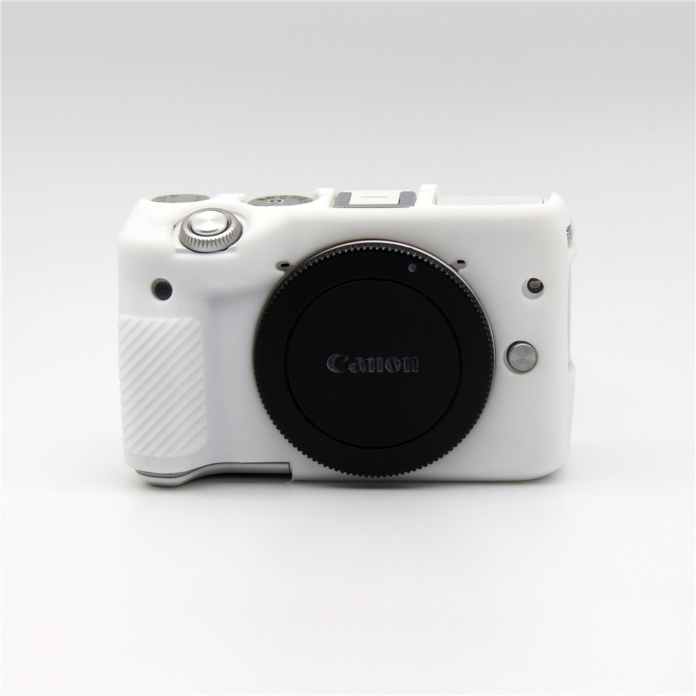 Soft Silicone Protective Cover for Canon EOS M3 (18-55mm) - White-1