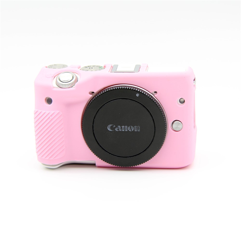 Soft Silicone Protective Casing for Canon EOS M3 (18-55mm) - Pink-1