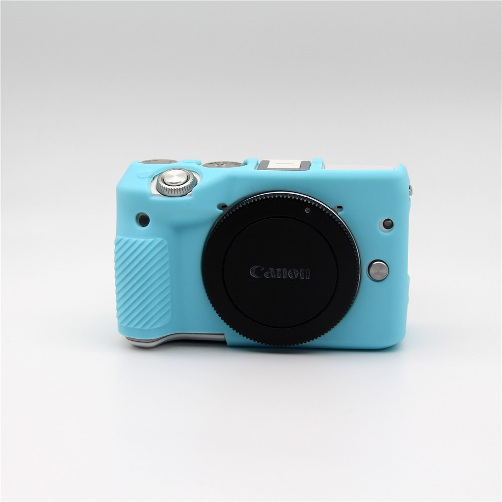 Soft Silicone Protective Shell Cover for Canon EOS M3 (18-55mm) - Blue-1