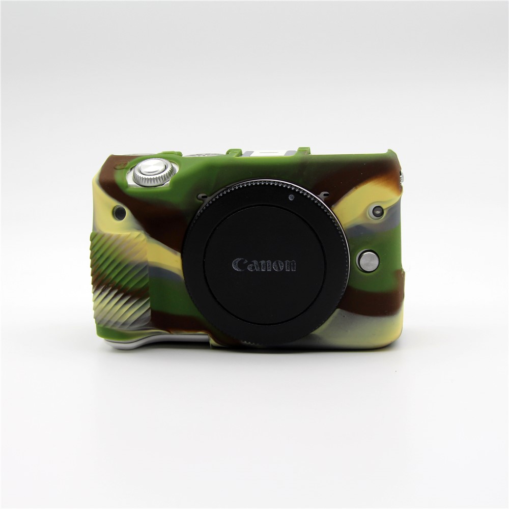 Flexible Soft Silicone Protective Case for Canon EOS M3 (18-55mm) - Camouflage-1