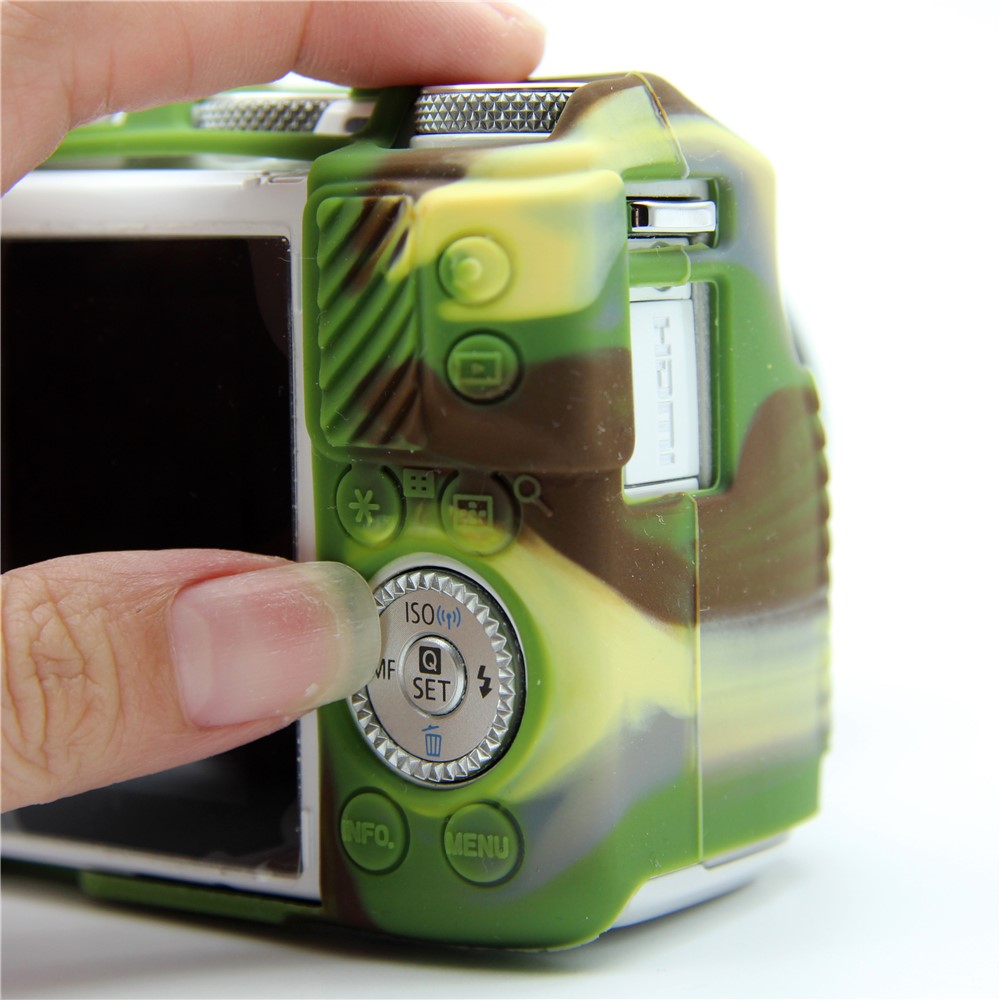 Flexible Soft Silicone Protective Case for Canon EOS M3 (18-55mm) - Camouflage-13
