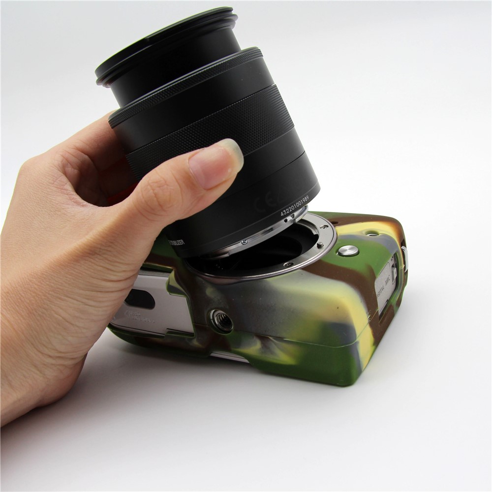 Flexible Soft Silicone Protective Case for Canon EOS M3 (18-55mm) - Camouflage-14