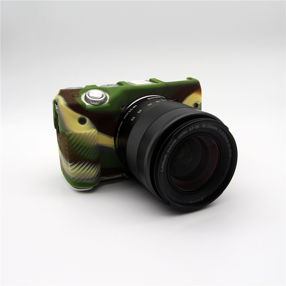 Flexible Soft Silicone Protective Case for Canon EOS M3 (18-55mm) - Camouflage-2