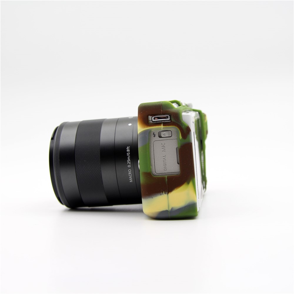 Flexible Soft Silicone Protective Case for Canon EOS M3 (18-55mm) - Camouflage-6