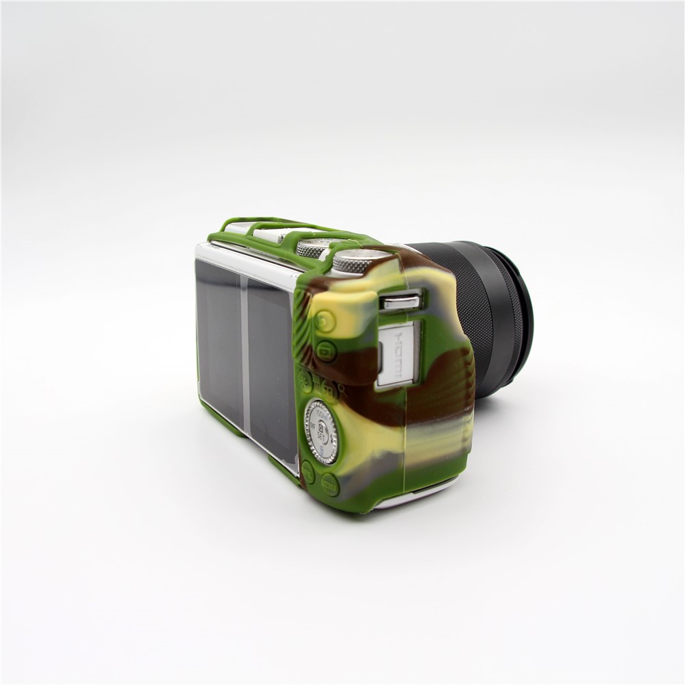 Flexible Soft Silicone Protective Case for Canon EOS M3 (18-55mm) - Camouflage-7