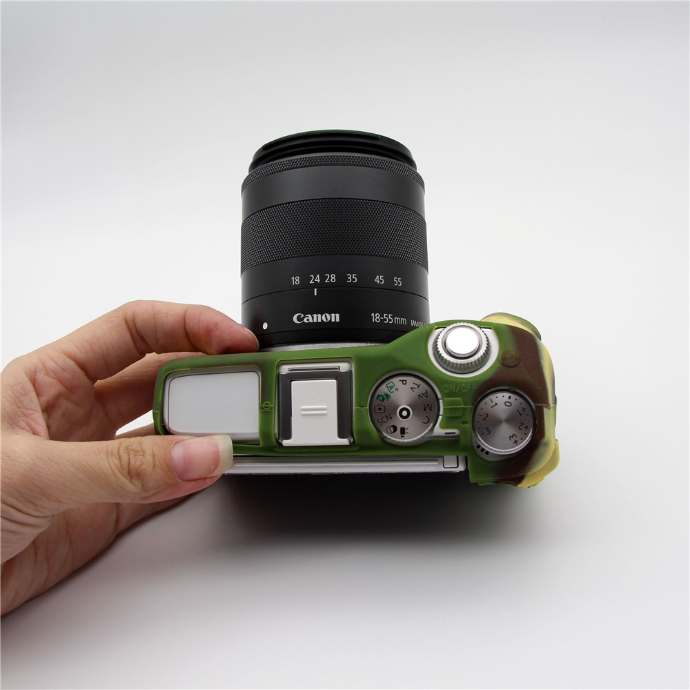 Flexible Soft Silicone Protective Case for Canon EOS M3 (18-55mm) - Camouflage-8