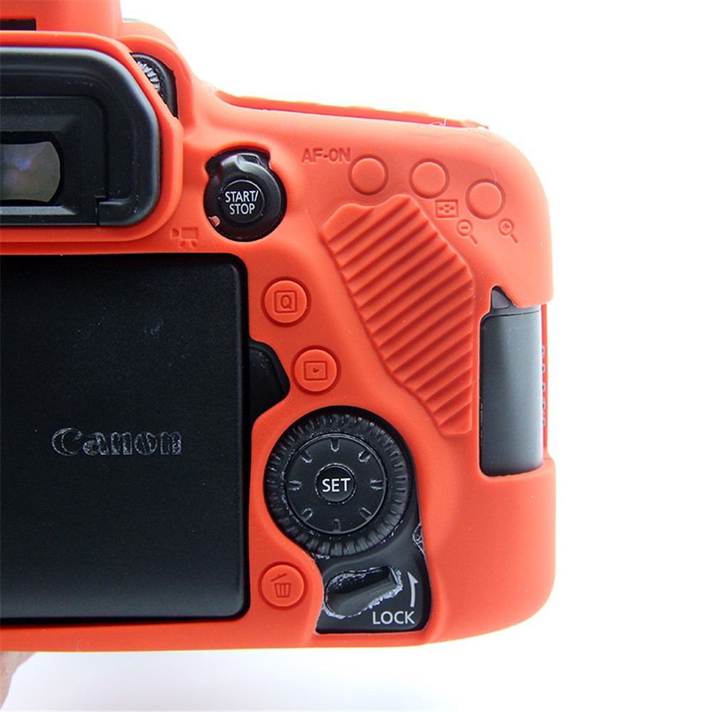 Soft Silicone Protective Cover for Canon EOS 80D DSLR Camera - Red-10