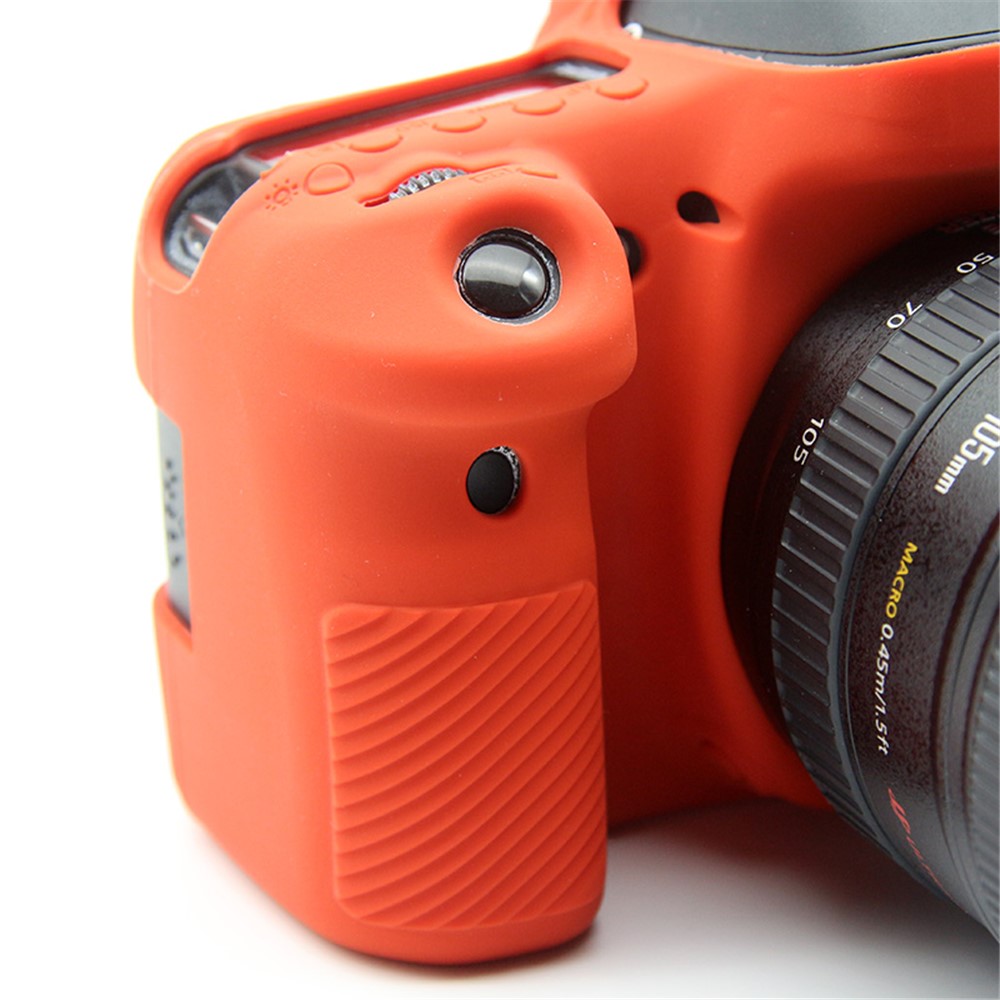 Soft Silicone Protective Cover for Canon EOS 80D DSLR Camera - Red-14