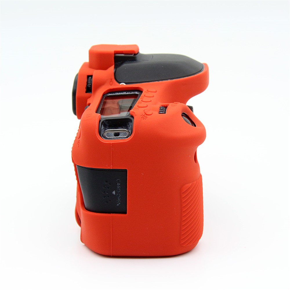 Soft Silicone Protective Cover for Canon EOS 80D DSLR Camera - Red-4