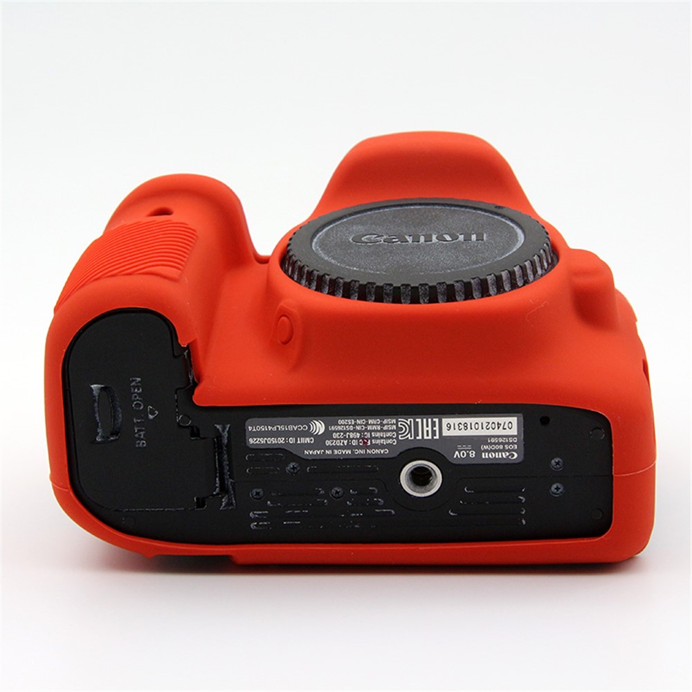 Soft Silicone Protective Cover for Canon EOS 80D DSLR Camera - Red-5