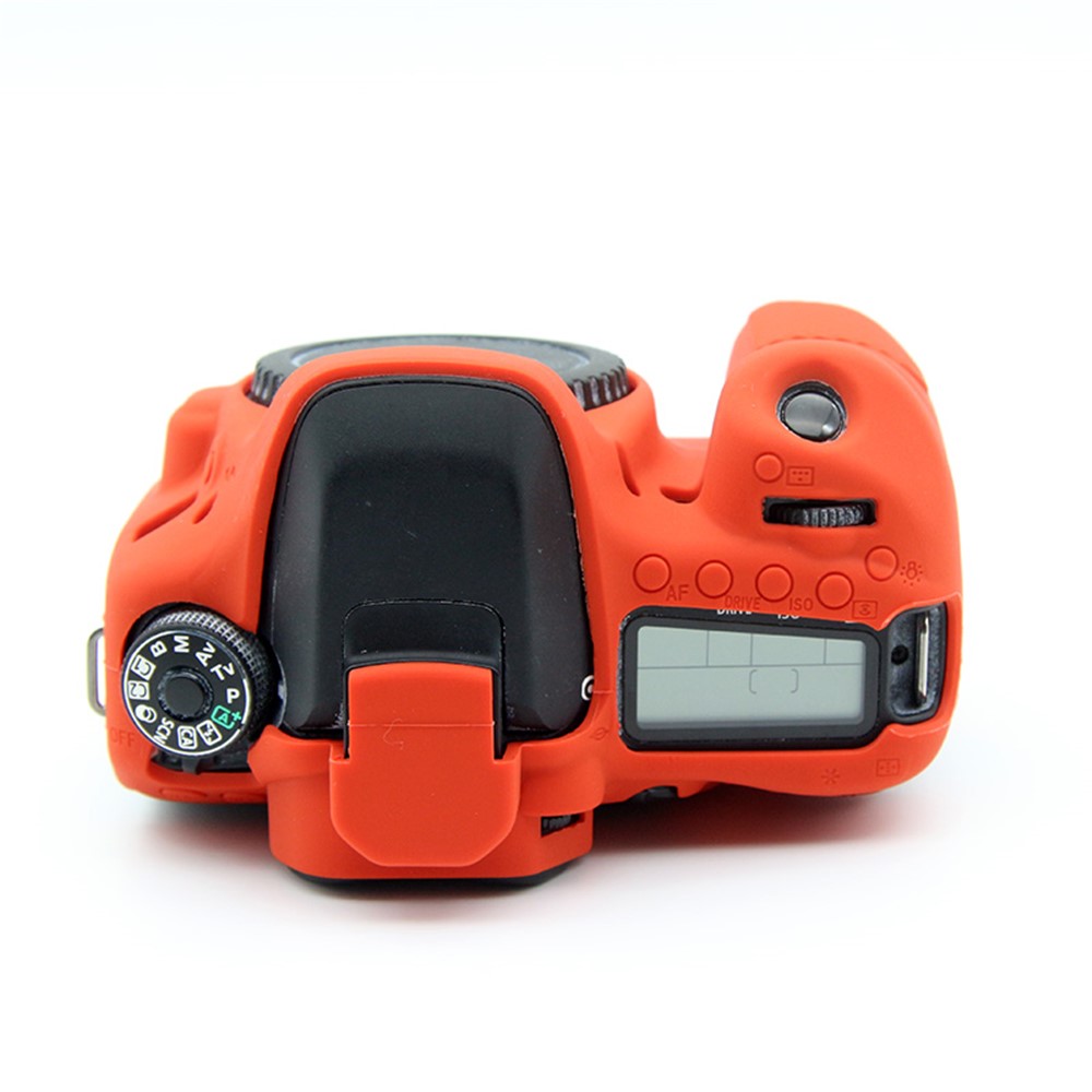Soft Silicone Protective Cover for Canon EOS 80D DSLR Camera - Red-6