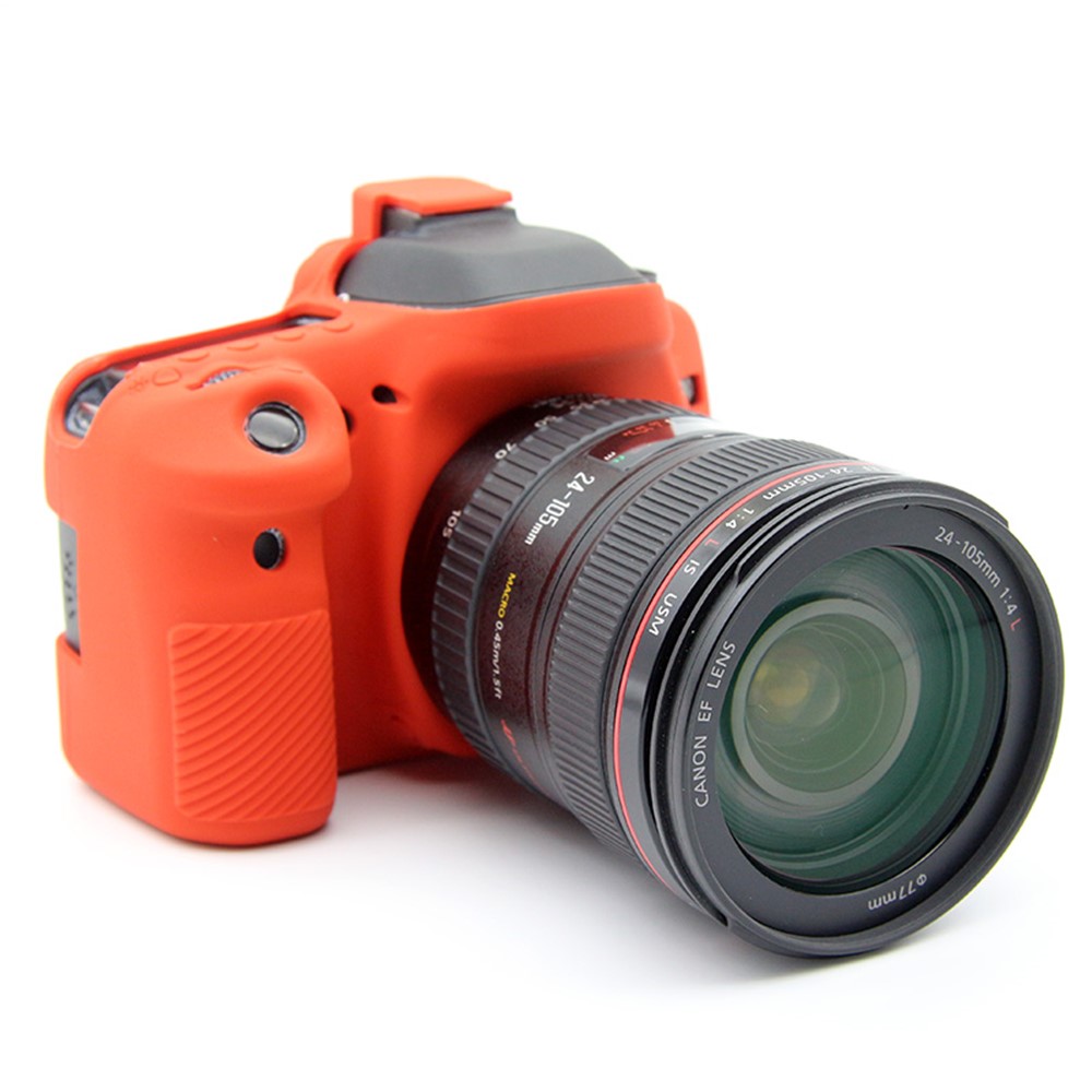 Soft Silicone Protective Cover for Canon EOS 80D DSLR Camera - Red-8