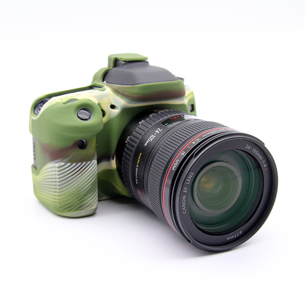 Soft Silicone Skin Protective Camera Cover for Canon EOS 80D DSLR Camera - Camouflage-3