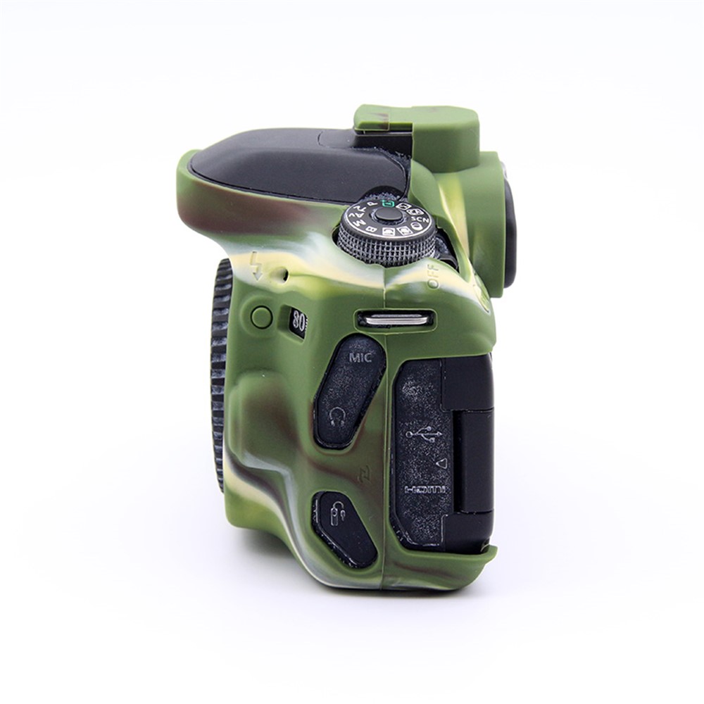Soft Silicone Skin Protective Camera Cover for Canon EOS 80D DSLR Camera - Camouflage-4