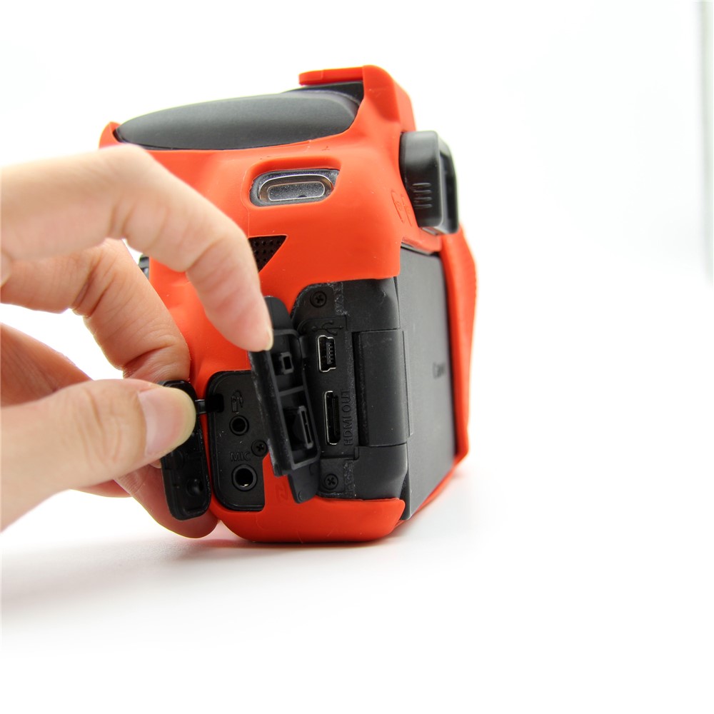 Soft Silicone Protective Cover for Canon EOS 800D DSLR Camera - Red-11