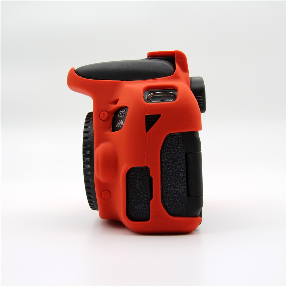 Soft Silicone Protective Cover for Canon EOS 800D DSLR Camera - Red-3
