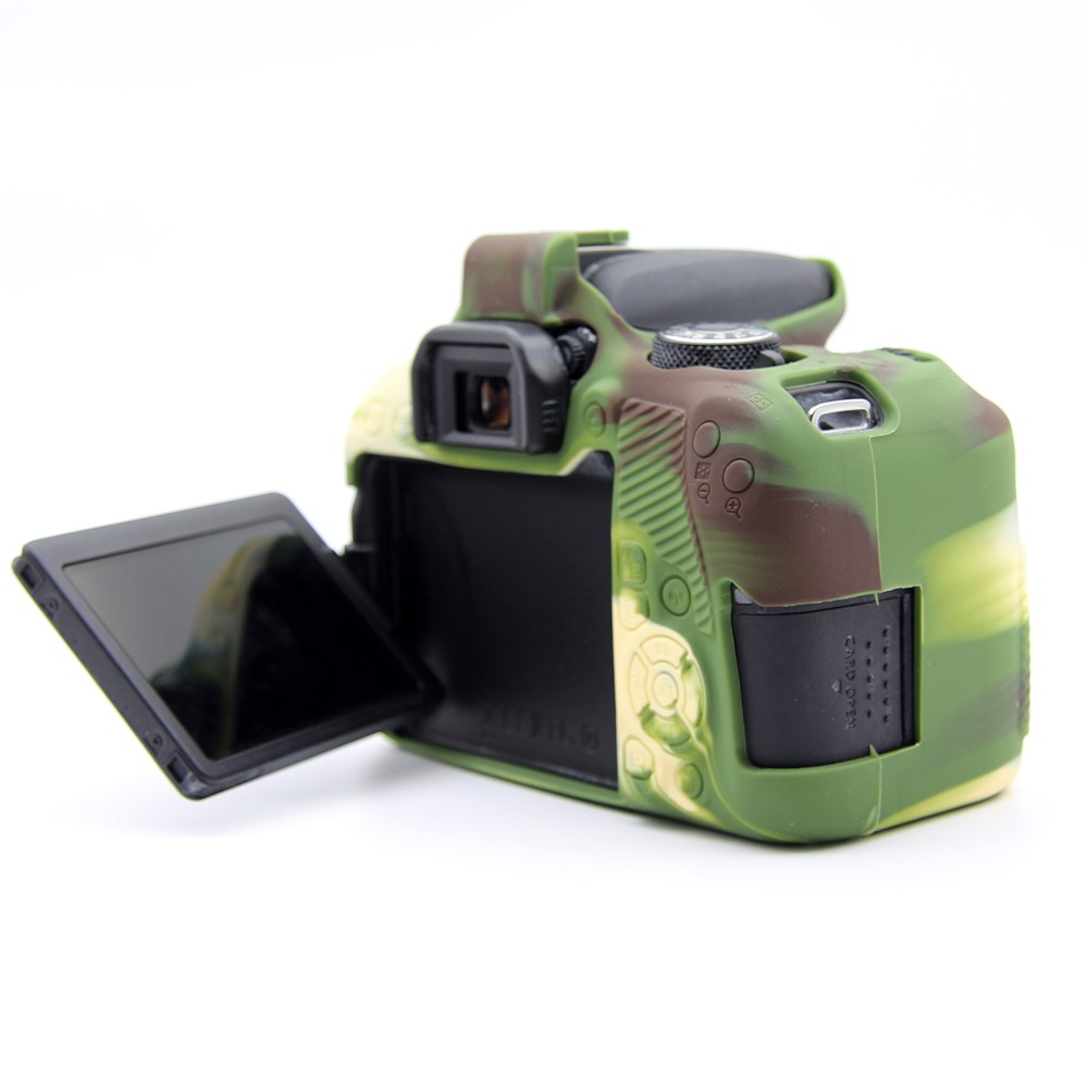 Soft Flexible Silicone Protective Shell Case for Canon EOS 800D DSLR Camera - Camouflage-10