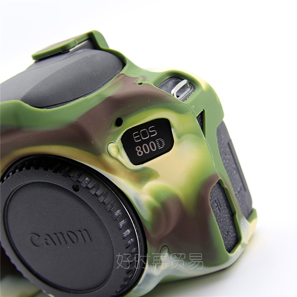 Soft Flexible Silicone Protective Shell Case for Canon EOS 800D DSLR Camera - Camouflage-12