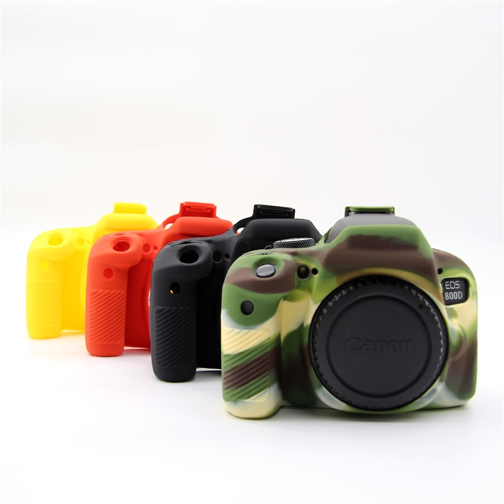 Soft Flexible Silicone Protective Shell Case for Canon EOS 800D DSLR Camera - Camouflage-13