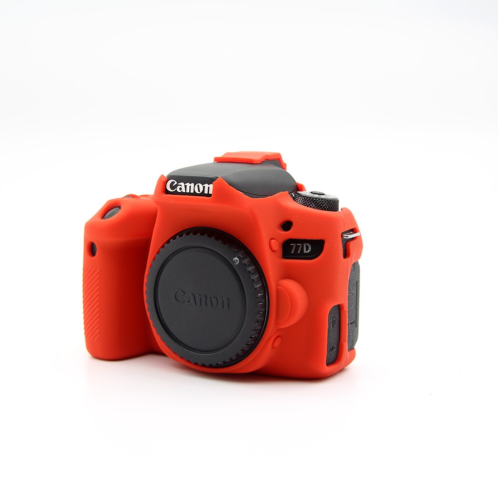 Soft Silicone Protective Cover for Canon EOS 77D Camera - Red-2