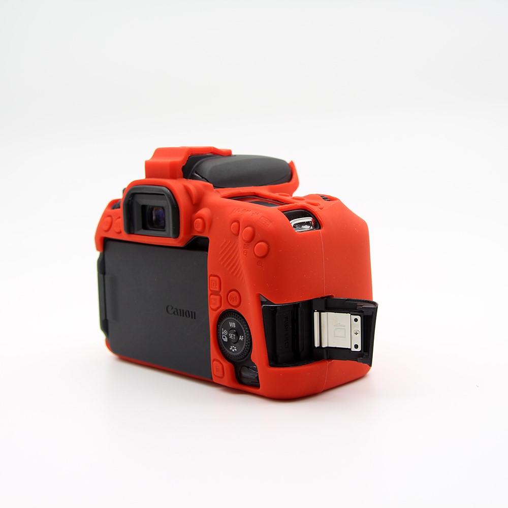 Soft Silicone Protective Cover for Canon EOS 77D Camera - Red-6