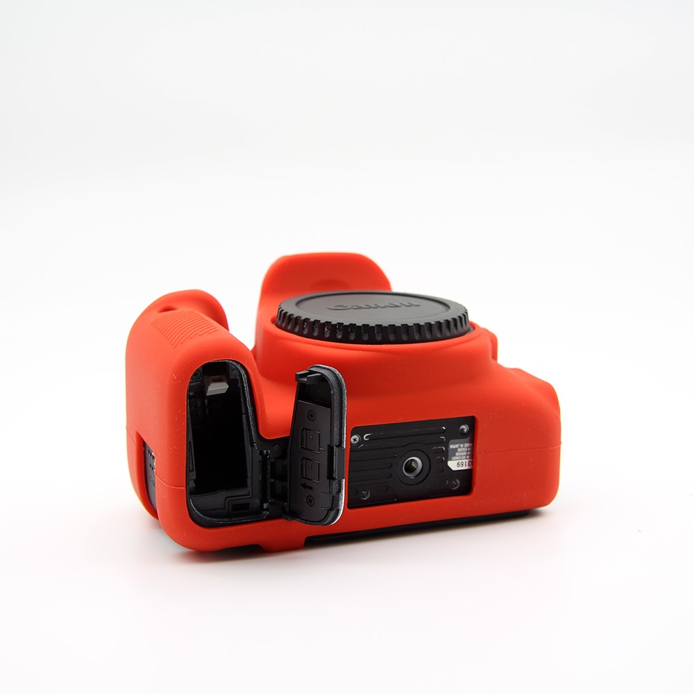 Soft Silicone Protective Cover for Canon EOS 77D Camera - Red-7