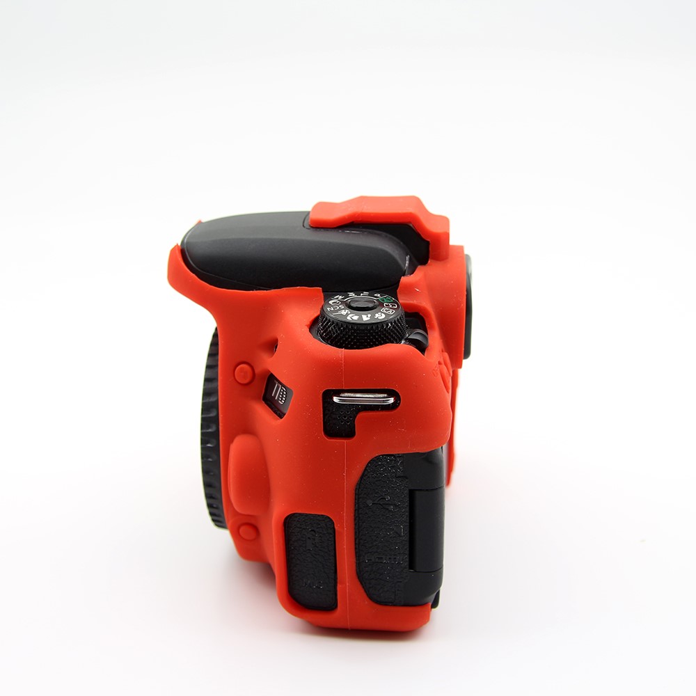 Soft Silicone Protective Cover for Canon EOS 77D Camera - Red-8