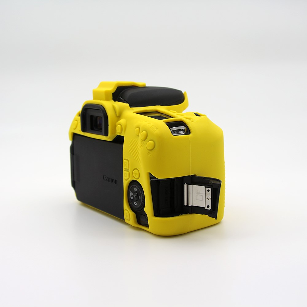 Caja de Caparazón Protectora de Silicona Suave Para la Cámara Canon EOS 77D - Amarillo