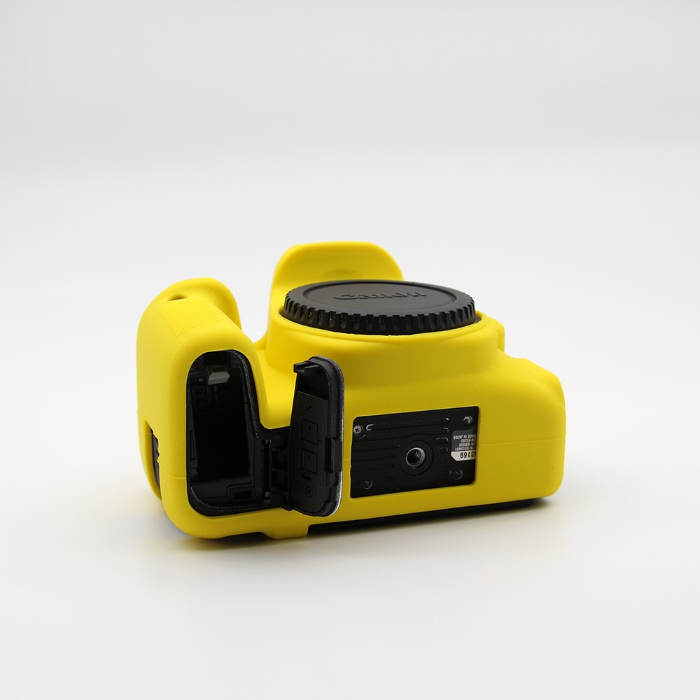 Soft Silicone Protective Camera Shell Case for Canon EOS 77D Camera - Yellow-6
